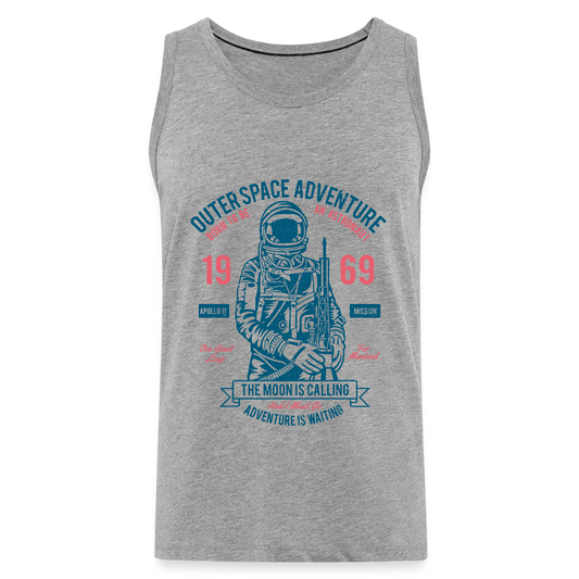 Mannen Premium tank top - grijs gemêleerd