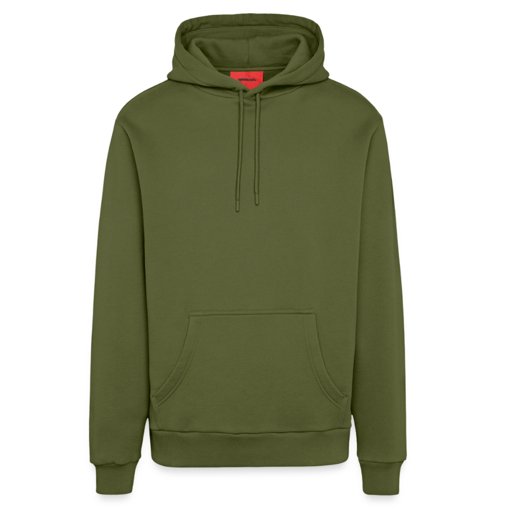 Organic relaxed hoodie made in EU - MOSS GREEN