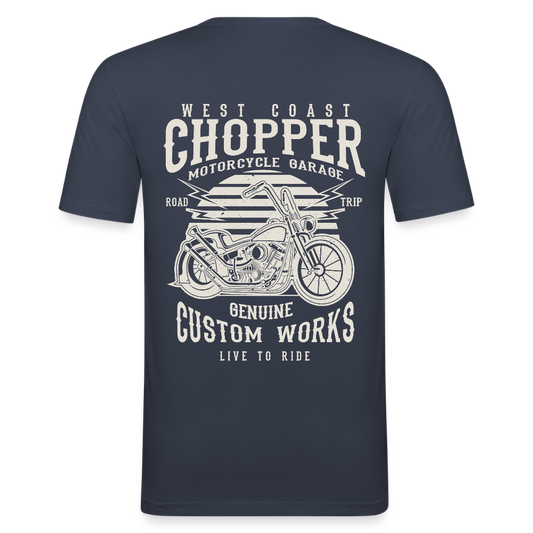 Mannen slim fit T-shirt - navy