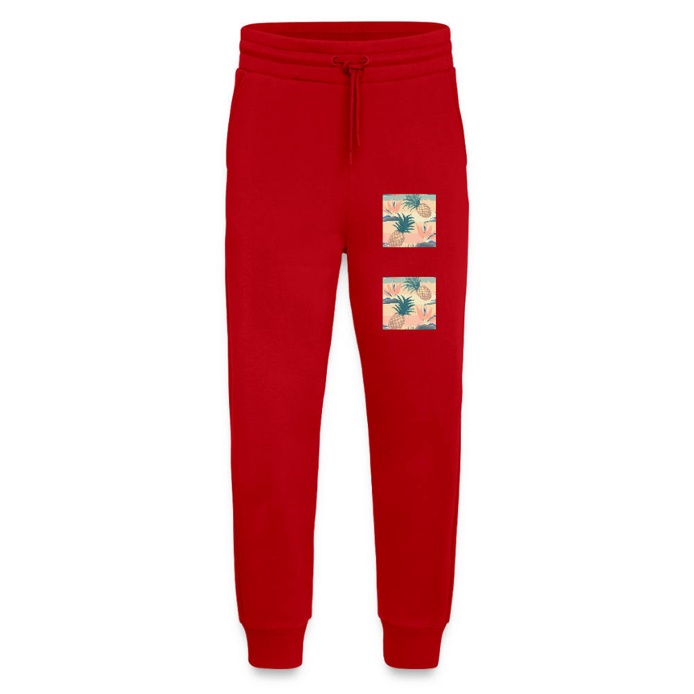 Organic relaxed joggingbroek made in EU - rood