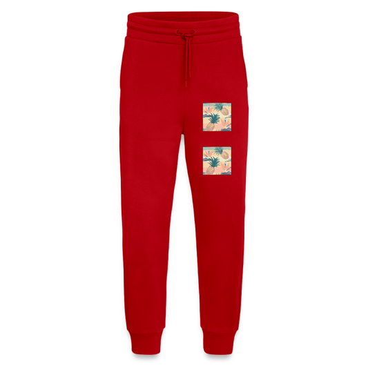 Organic relaxed joggingbroek made in EU - rood