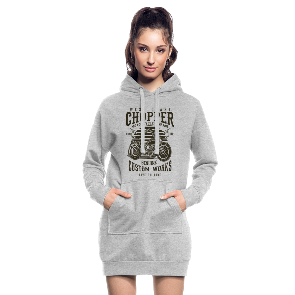 Hoodiejurk - grijs gemêleerd
