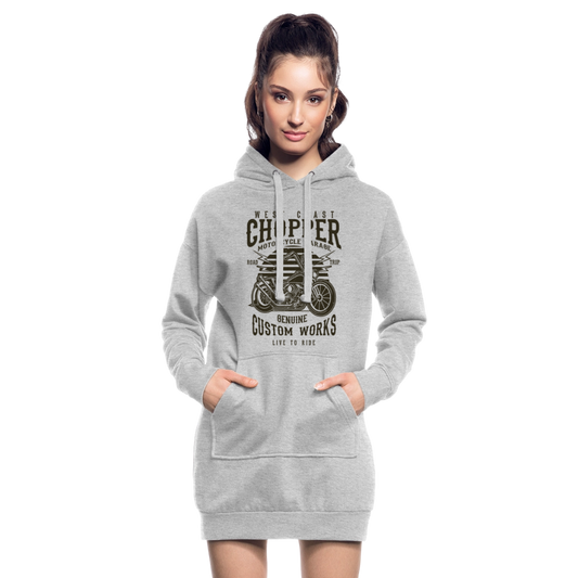 Hoodiejurk - grijs gemêleerd