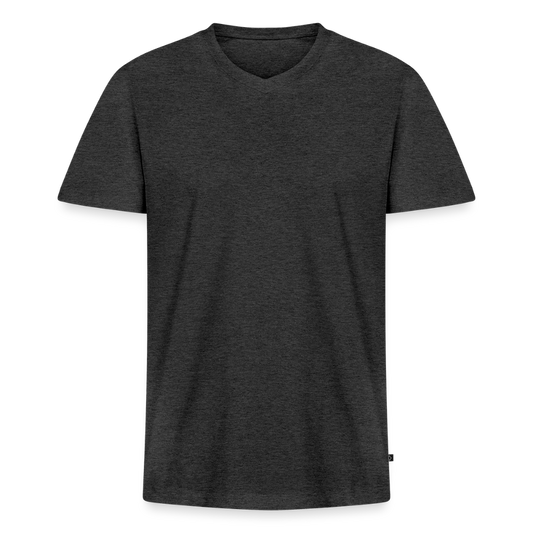 Mannen bio T-shirt met V-hals van Stanley & Stella - antraciet gemêleerd
