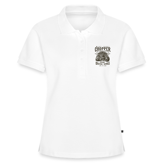 Vrouwen Premium Bio Poloshirt - wit