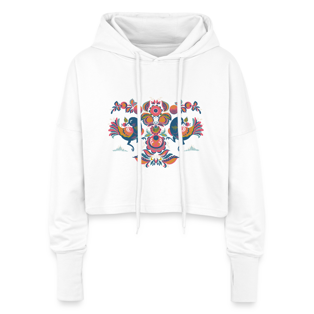 Cropped vrouwen hoodie - wit