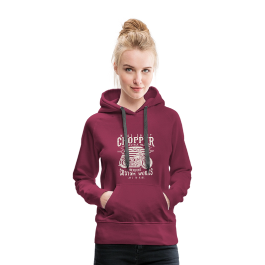 Vrouwen Premium hoodie - bordeaux
