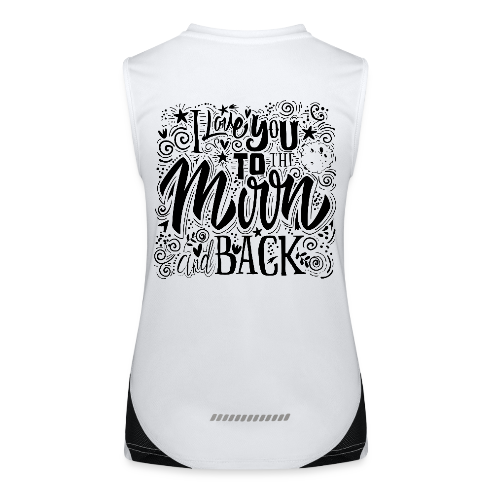 Functionele contrasterende tanktop voor vrouwen - wit/zwart