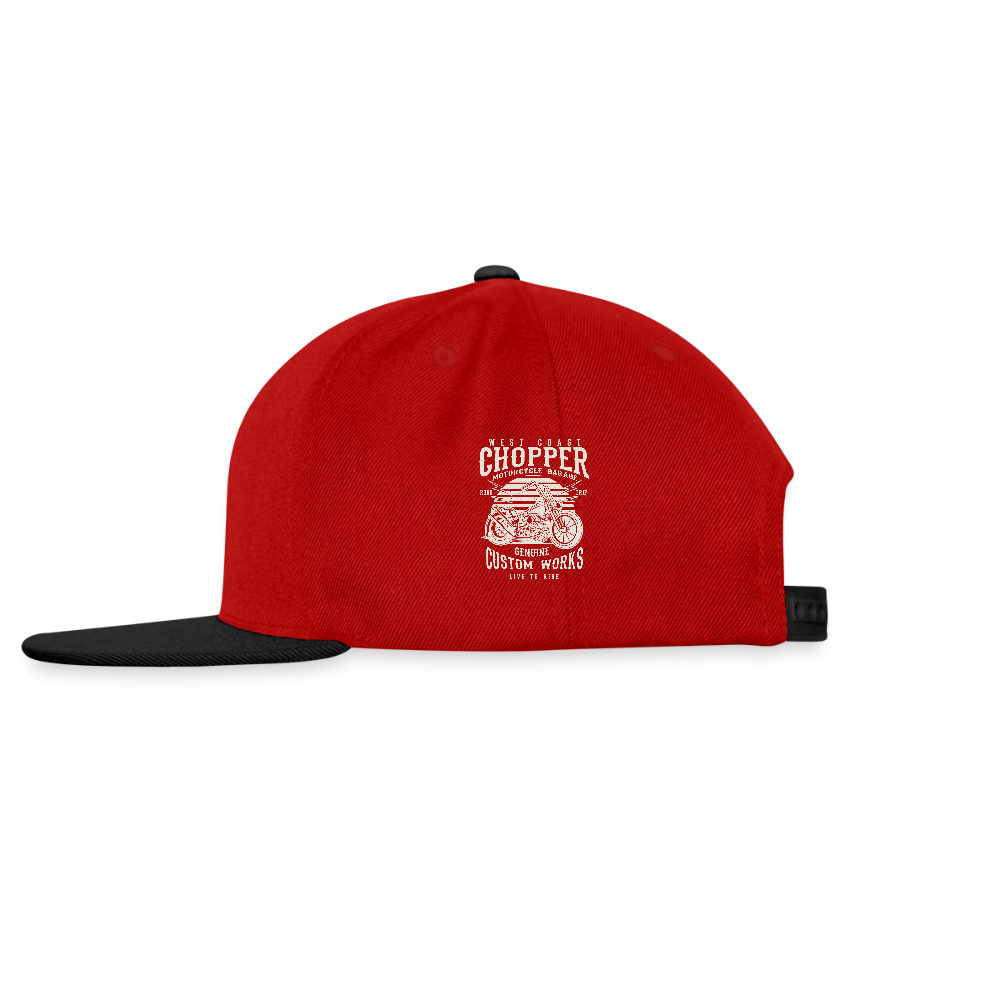 Snapback cap - rood/zwart
