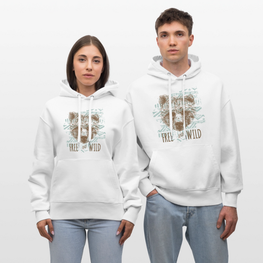 Stanley/Stella Uniseks relaxed fit bio-hoodie SLAMMER - wit