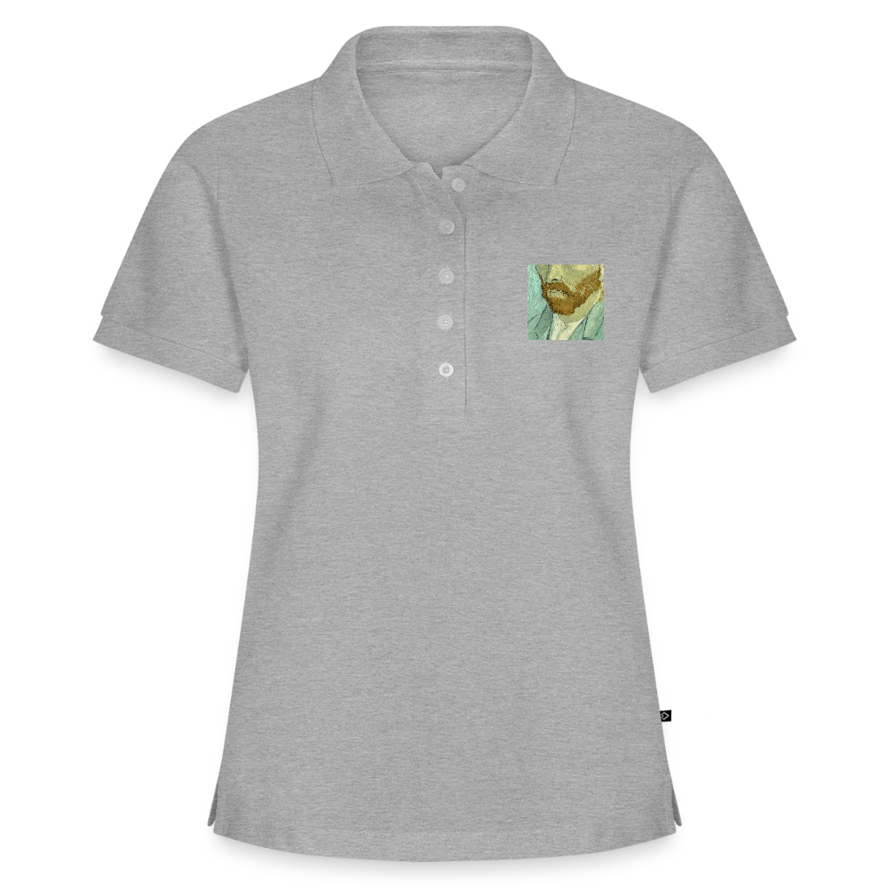 Vrouwen Premium Bio Poloshirt - grijs gemêleerd