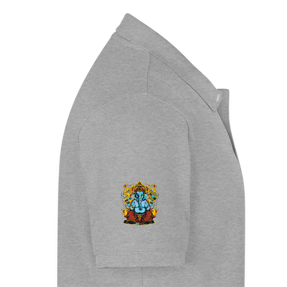 Mannen Premium Bio Poloshirt - grijs gemêleerd