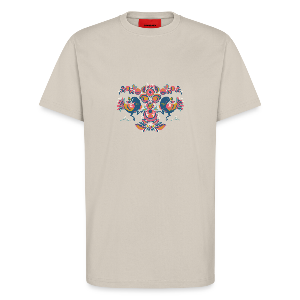 Organic relaxed T-shirt made in EU - WARM CLAY