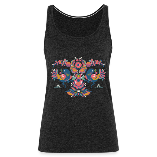 Vrouwen Premium tank top - houtskool