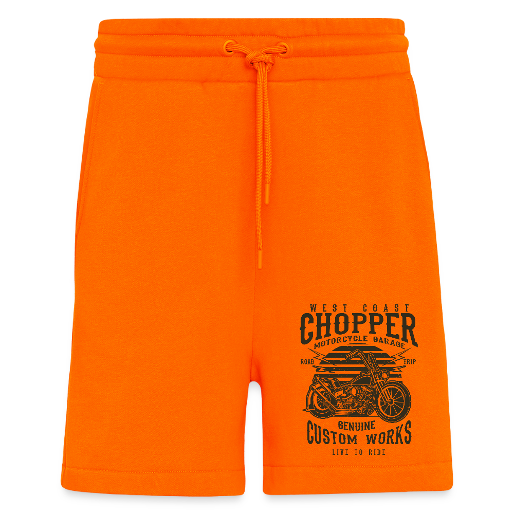 Organic relaxed shorts made in EU - SUNSET ORANGE