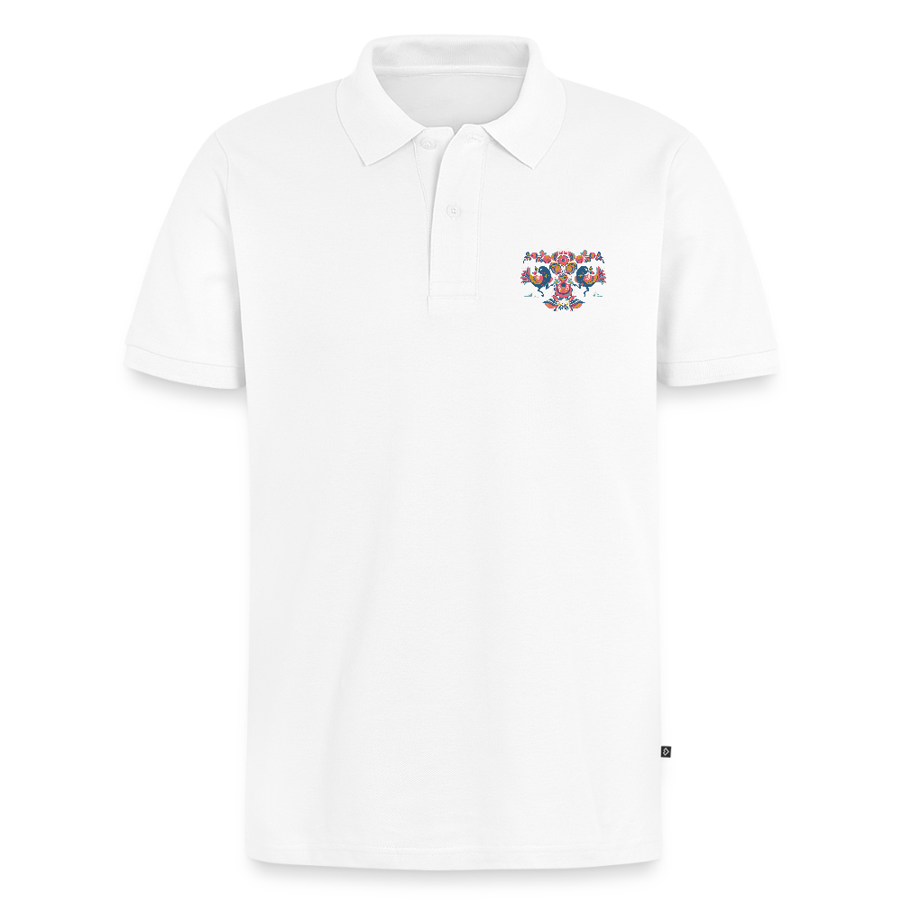 Mannen Premium Bio Poloshirt - wit