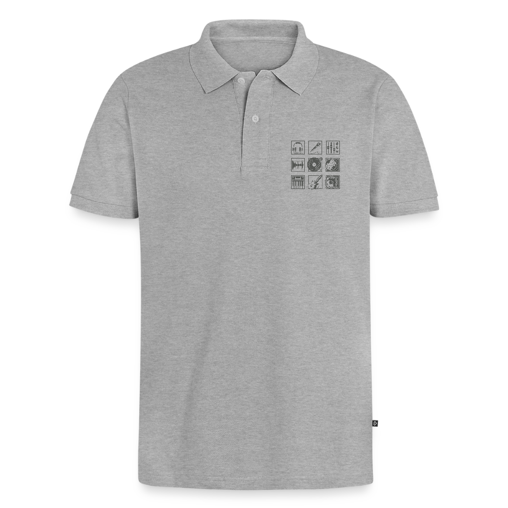 Mannen Premium Bio Poloshirt - grijs gemêleerd