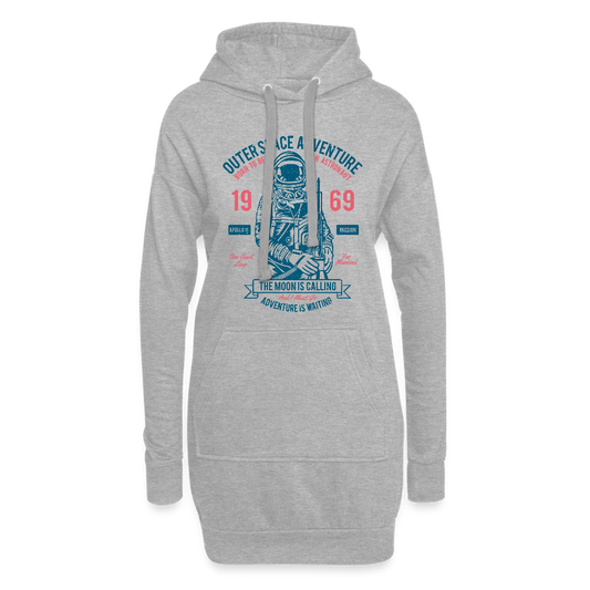 Hoodiejurk - grijs gemêleerd