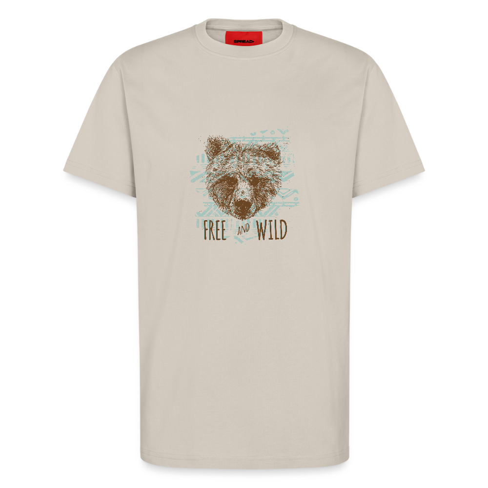 Organic relaxed T-shirt made in EU - WARM CLAY