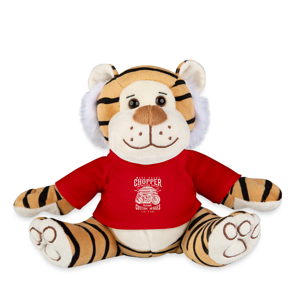Pluche tijger - rood