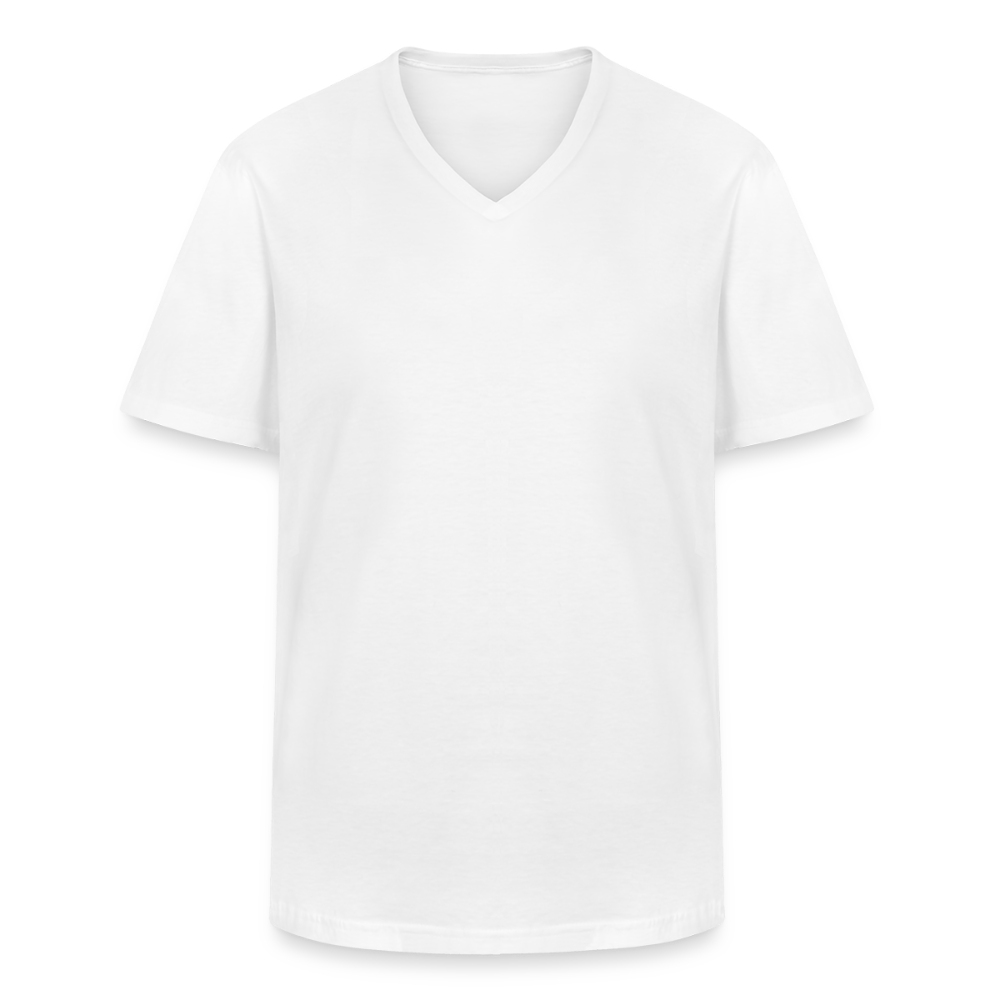 Klassiek mannen T-shirt met V-hals - wit