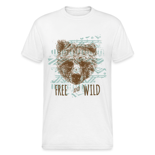 Mannen Gildan Heavy T-shirt - wit
