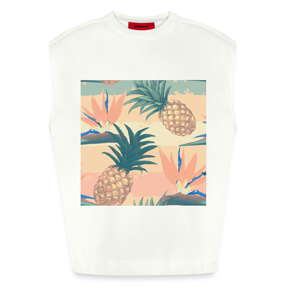 Heavyweight oversized organic tanktop made in EU Vrouwen - OFF WHITE