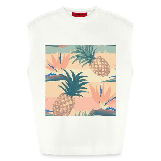 Heavyweight oversized organic tanktop made in EU Vrouwen - OFF WHITE
