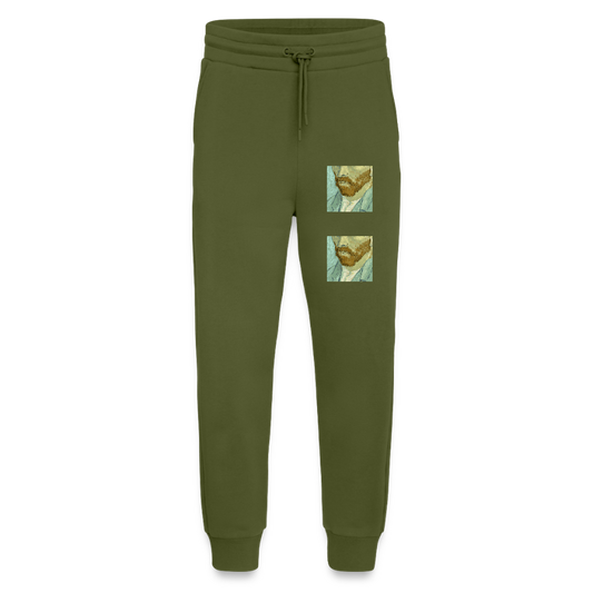 Organic relaxed joggingbroek made in EU - MOSS GREEN