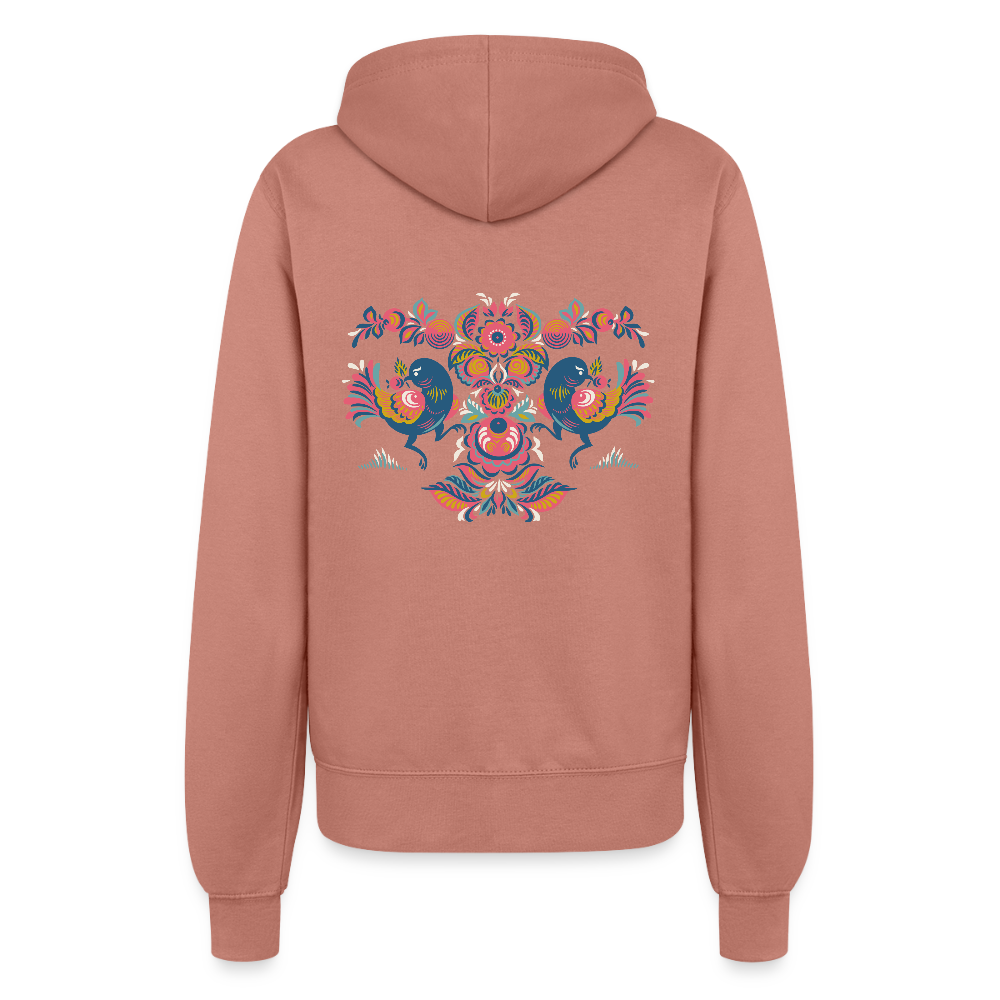 Vrouwen ziphoodie - altrosa