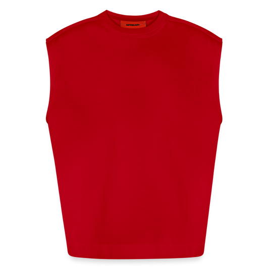 Heavyweight oversized organic tanktop made in EU Unisex - rood