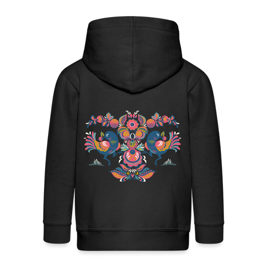 Kinderen Premium jas met capuchon - zwart