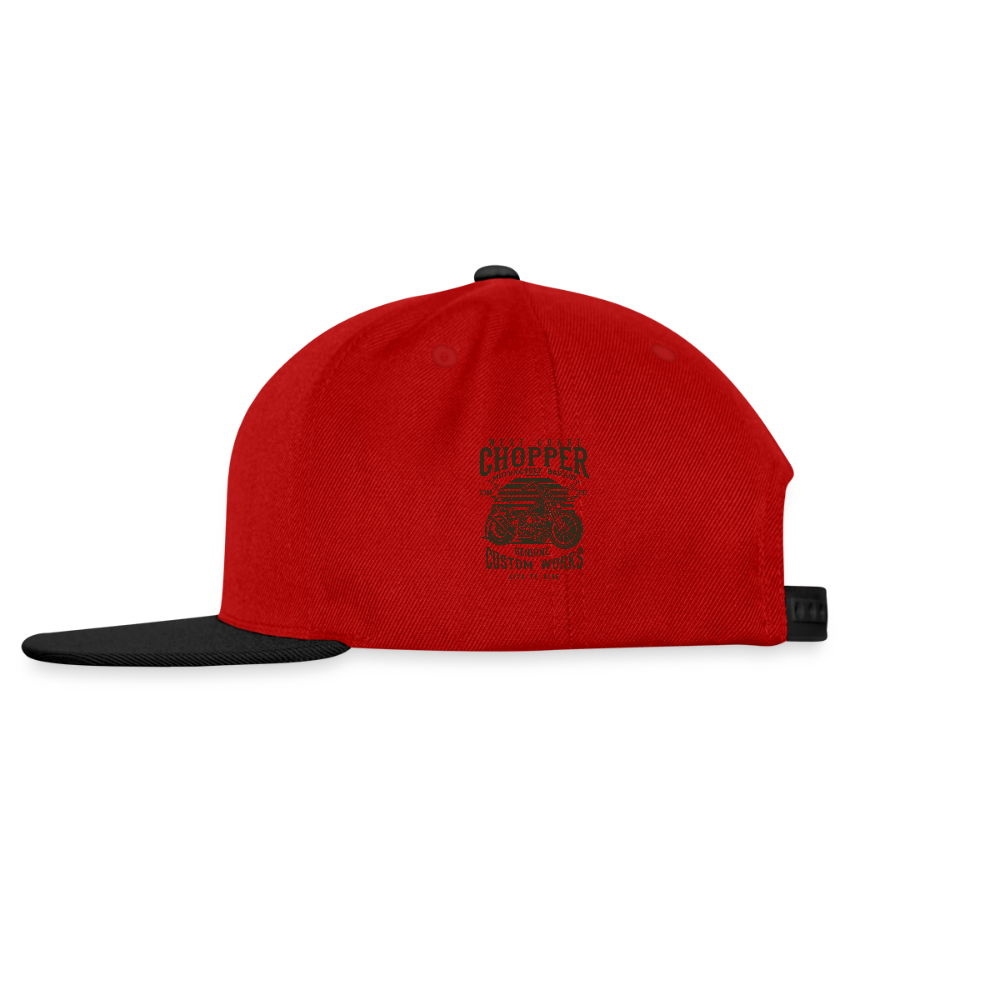 Snapback cap - rood/zwart