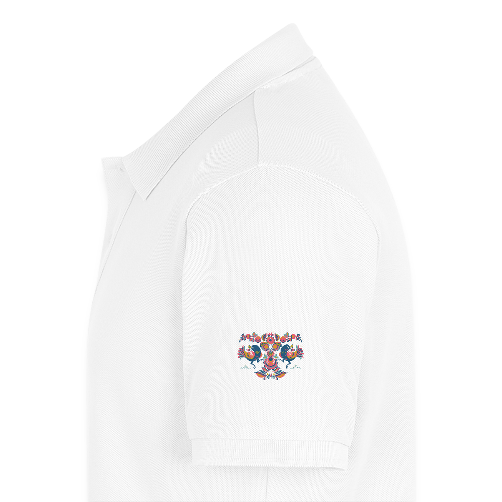Mannen Premium Bio Poloshirt - wit