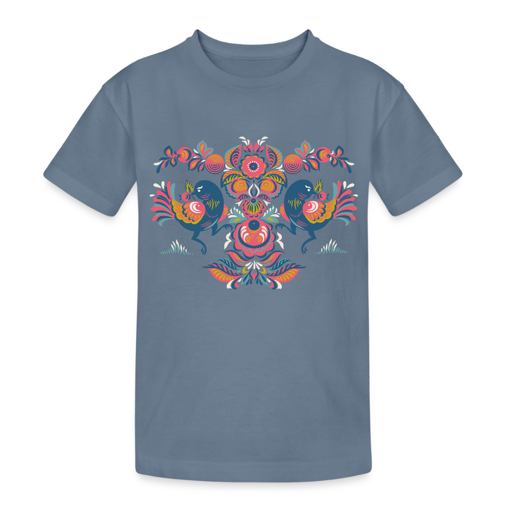 Kinderen Heavy Cotton T-shirt - blauwgrijs