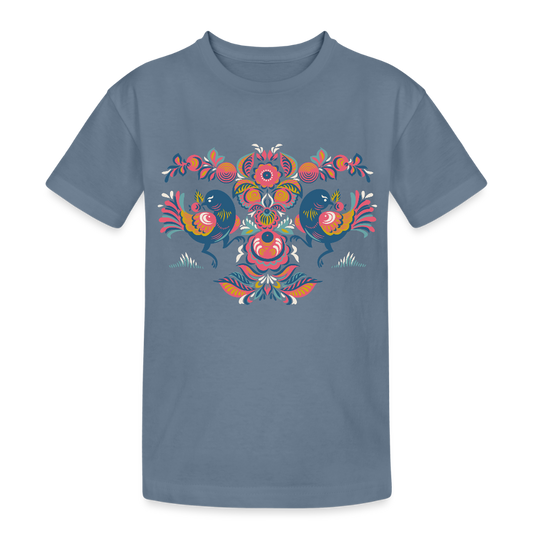Kinderen Heavy Cotton T-shirt - blauwgrijs