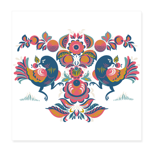 Poster 20x20 cm - wit