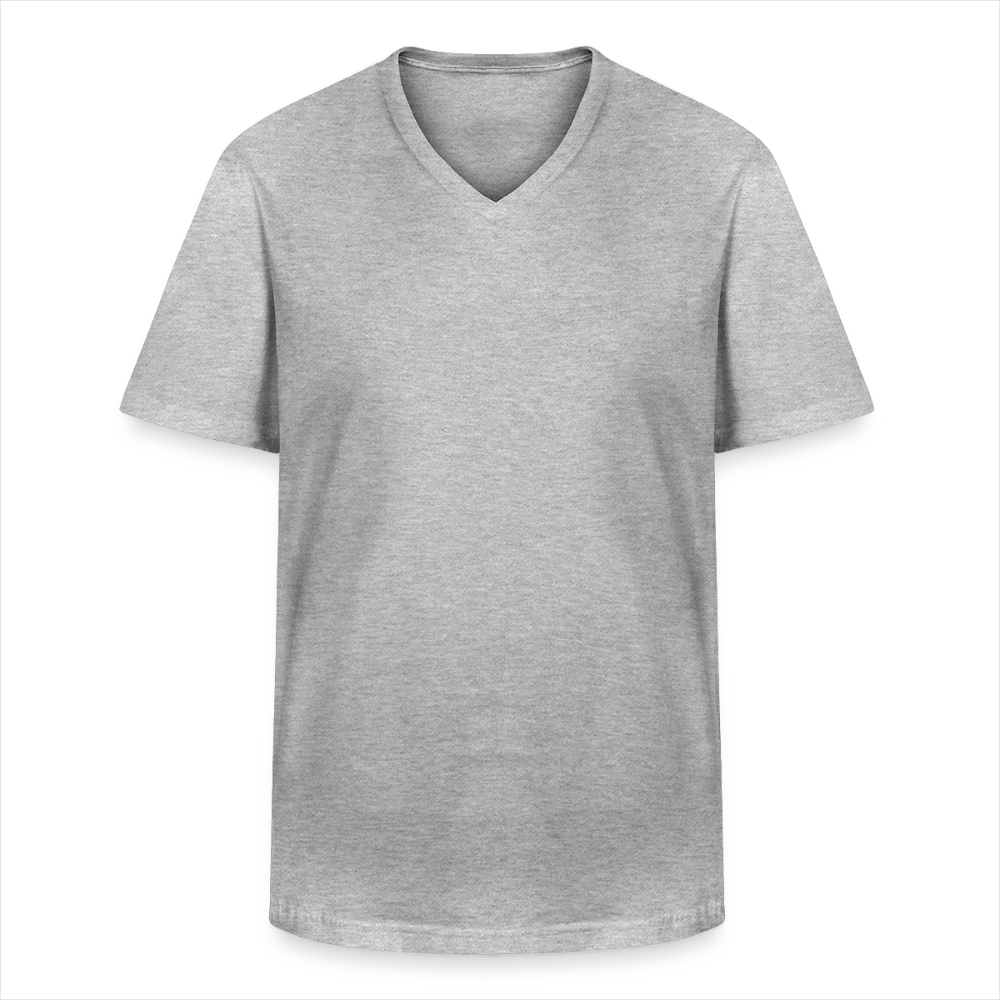 Klassiek mannen T-shirt met V-hals - grijs gemêleerd
