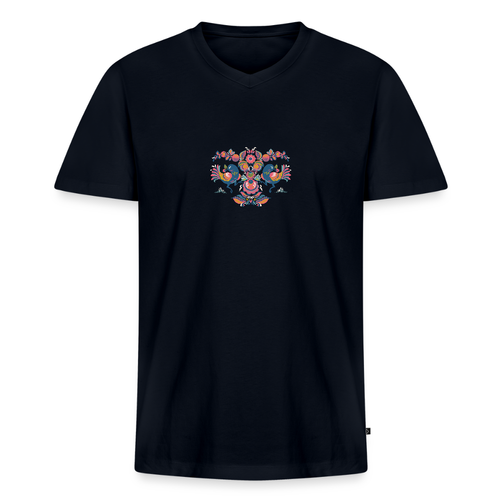 Mannen bio T-shirt met V-hals van Stanley & Stella - navy