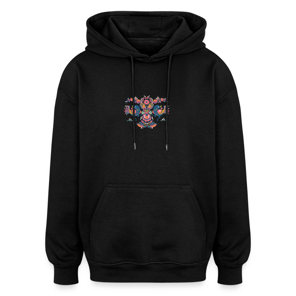Oversized uniseks hoodie - zwart