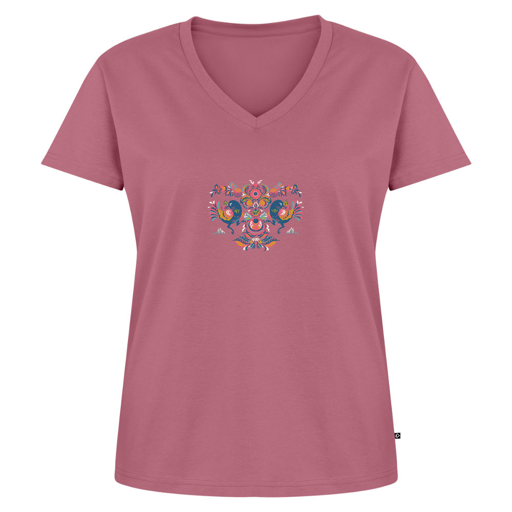 Vrouwen bio T-shirt met V-hals van Stanley & Stella - mauve