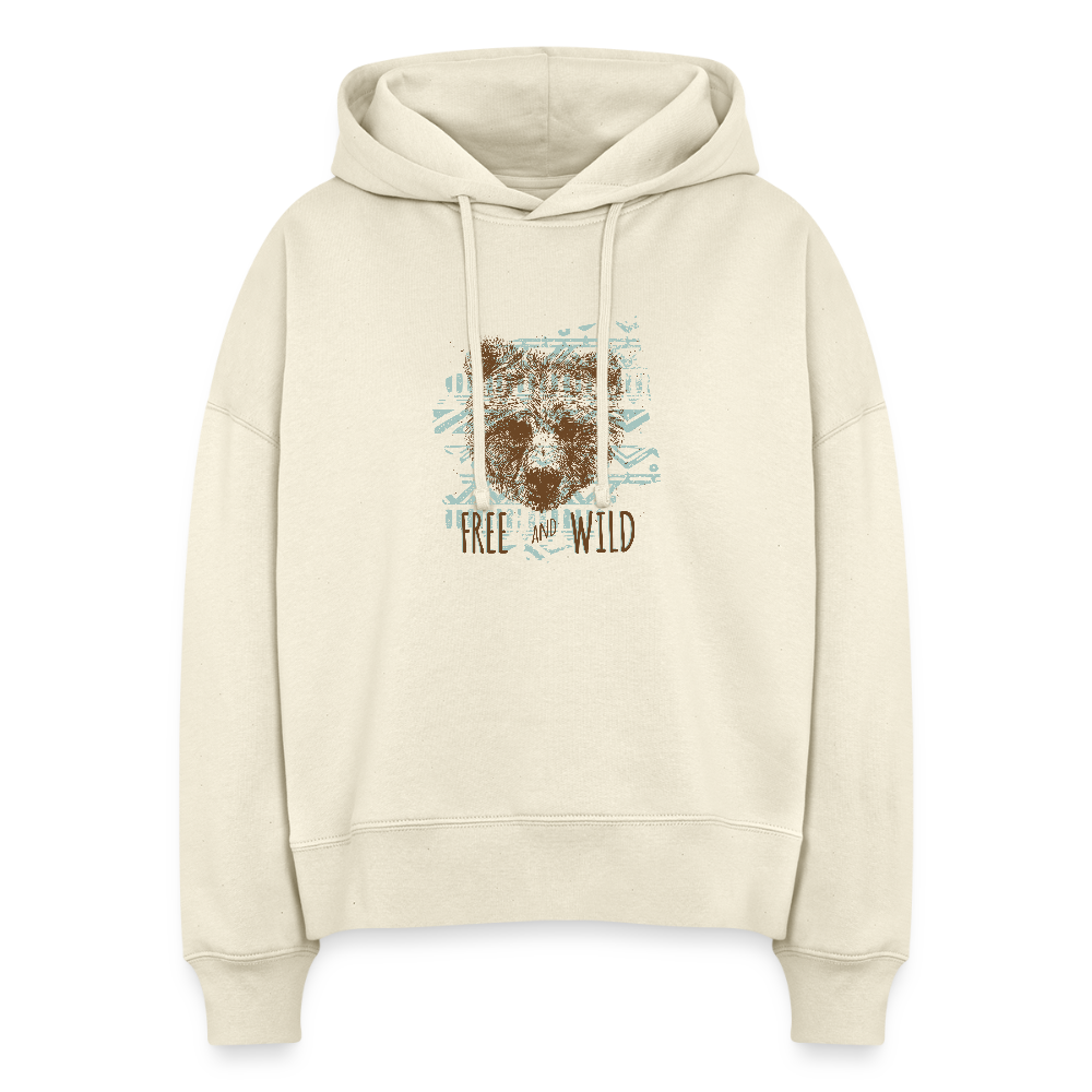 Stanley/Stella Vrouwen boxy bio hoodie Nora - witgrijs
