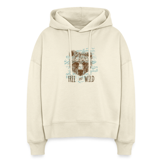 Stanley/Stella Vrouwen boxy bio hoodie Nora - witgrijs