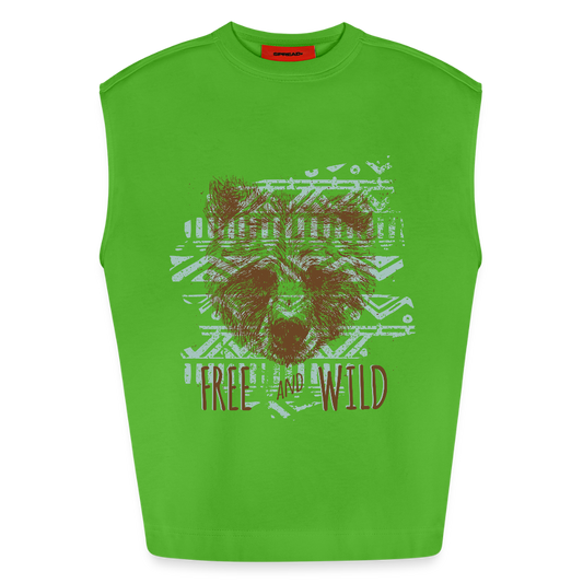 Heavyweight oversized organic tanktop made in EU Vrouwen - Apple Neon