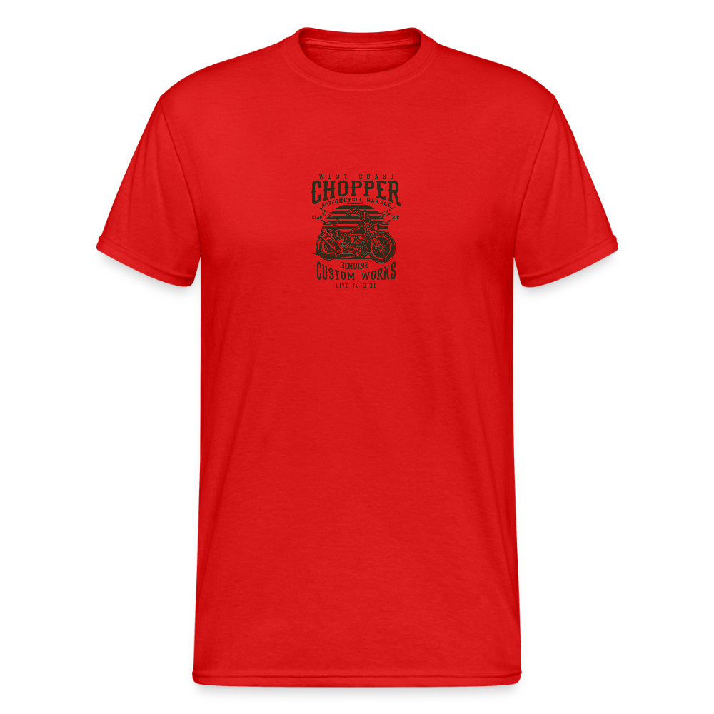 Mannen Gildan Heavy T-shirt - rood