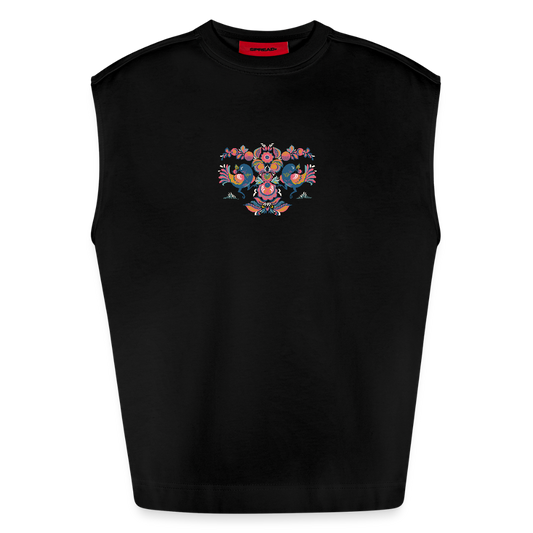 Heavyweight oversized organic tanktop made in EU Unisex - SOLID BLACK