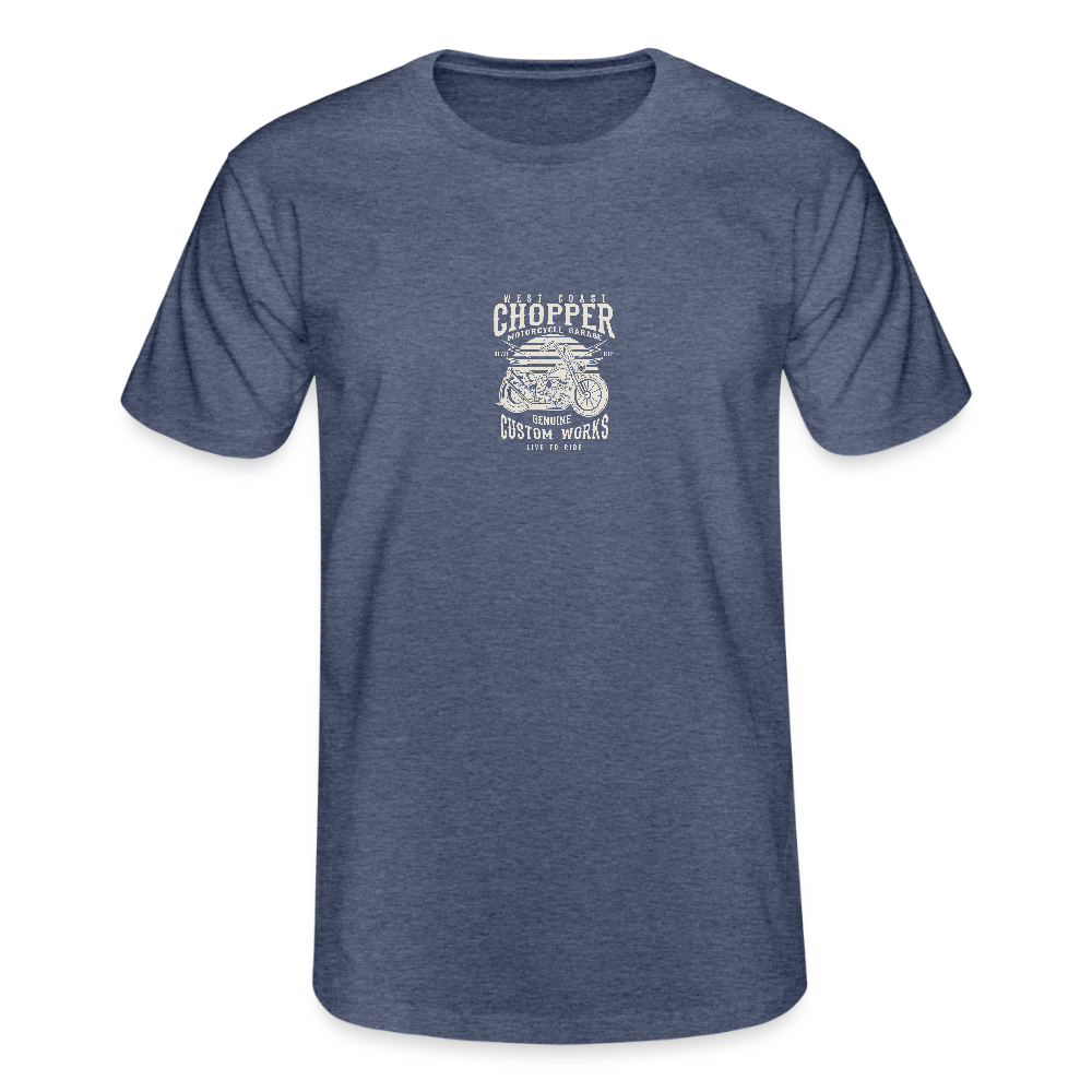 Mannen T-shirt van Fruit of the Loom - navy gemêleerd
