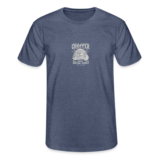 Mannen T-shirt van Fruit of the Loom - navy gemêleerd