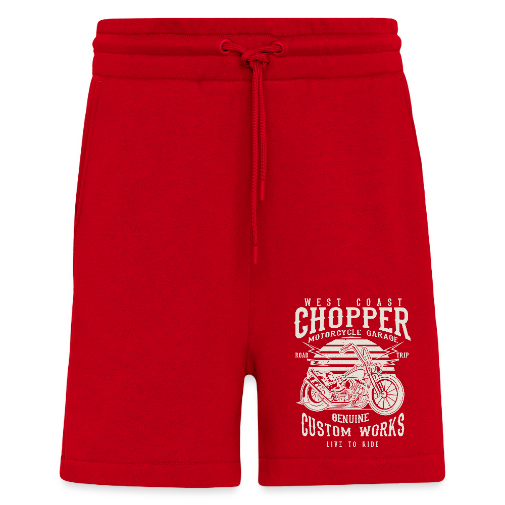 Organic relaxed shorts made in EU - rood