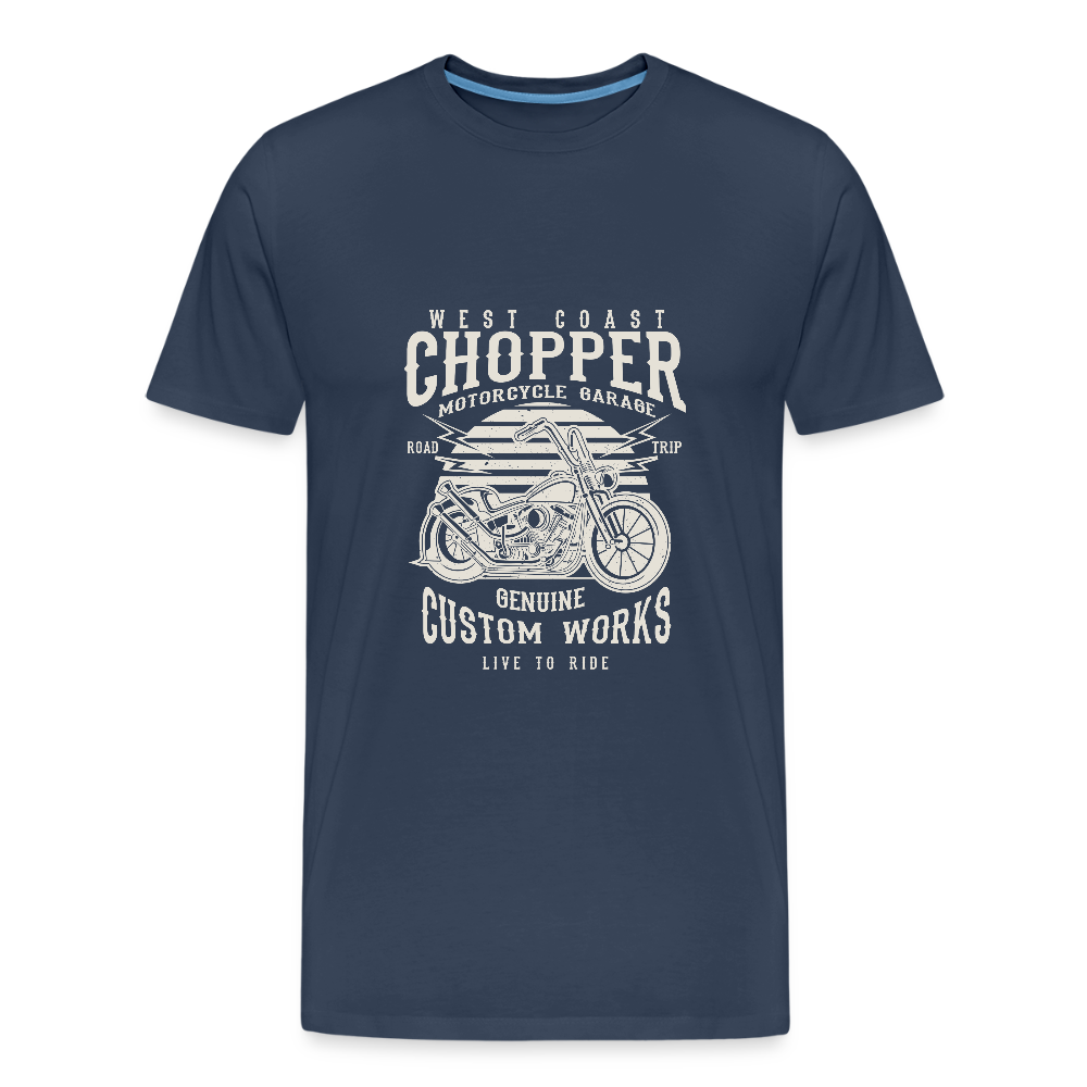Mannen premium biologisch T-shirt - navy